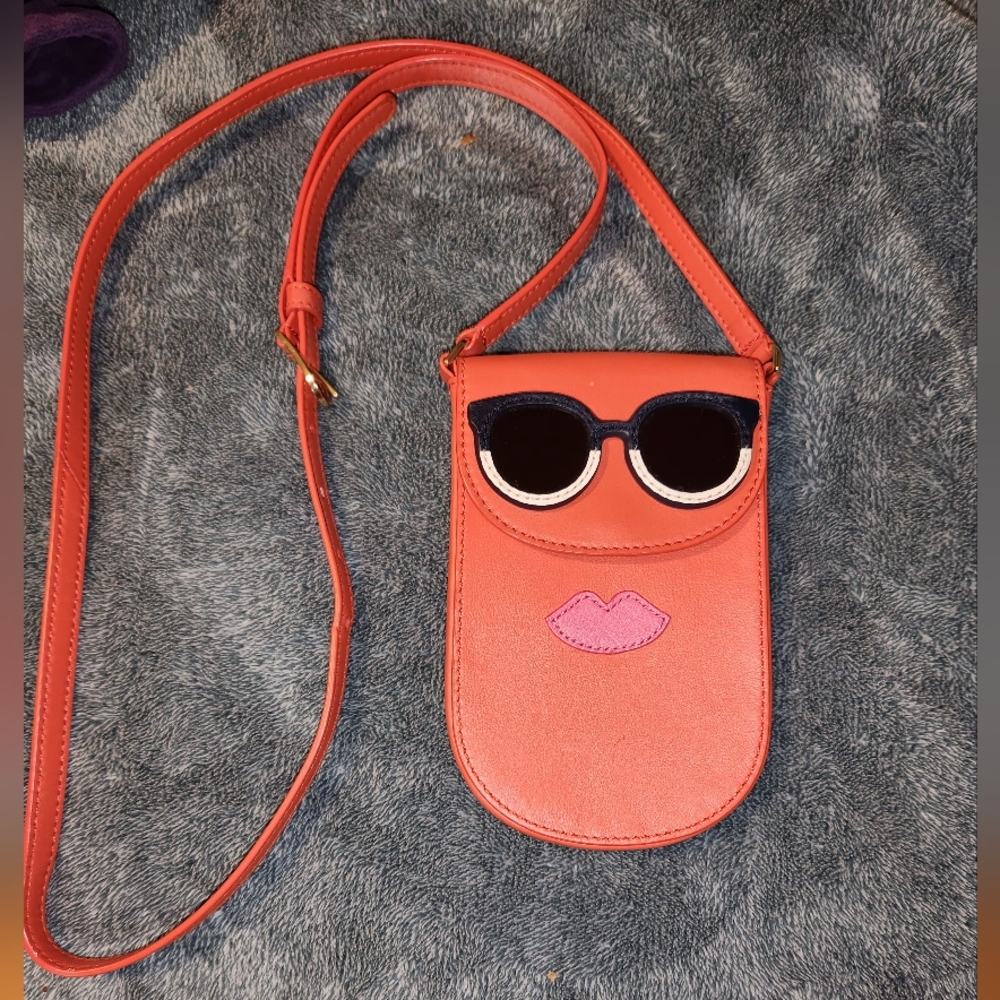 Tory Burch  Coral Crossbody Bag with Fun Face Design